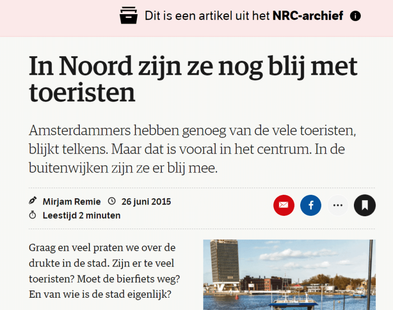 Screenshot artikel NRC